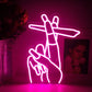 Neon Sign Smoking Hand Eye | LED Lights Bar Game Blazing Signage Art