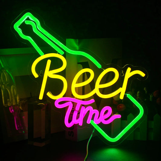 Beer Time Neon Sign | Bar & Nightlife Collection