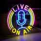 Live On Air Neon Sign | LED Artwork Wall Art Signage