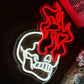 Skull Head Neon Sign | LED Light Signage | Skeleton Wall Art