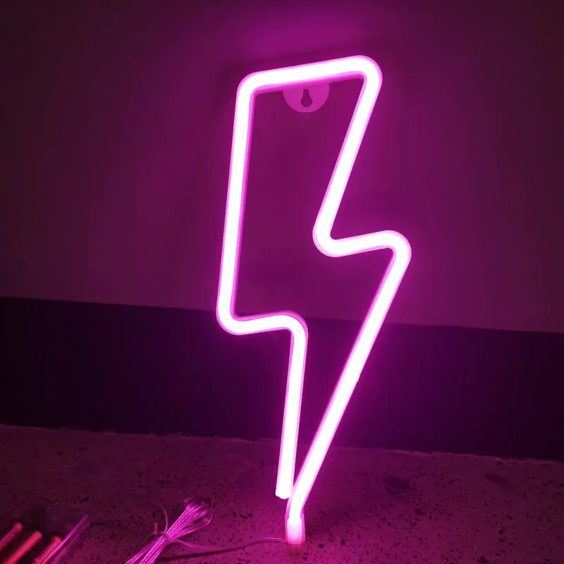 Lightning Bolt Neon Sign | Nature Collection