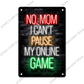 Neon Gaming Poster | Vintage Metal Tin Signs | Sleep Game Retro Metal Wall Art