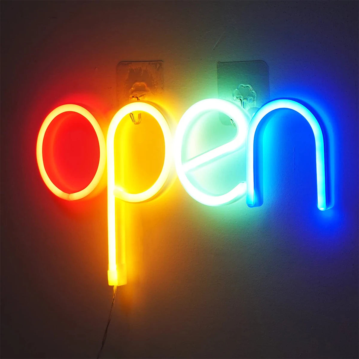 Open Neon Sign Lamp | LED Wall Art Signage USB-Powered Colorful