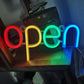 Open Neon Sign Lamp | LED Wall Art Signage USB-Powered Colorful