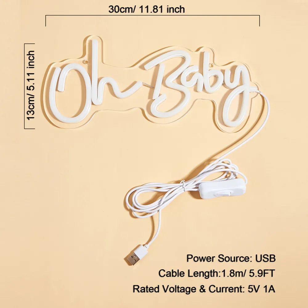 Oh Baby Neon Signs | Wedding & Love Collection