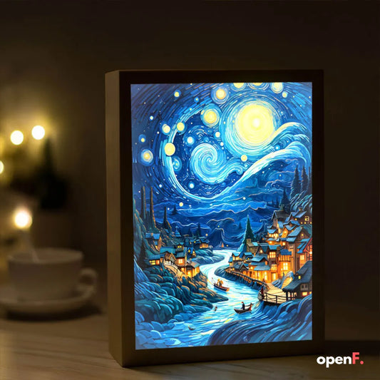 Van Gogh Art Anime LED Light Painting | Wall Art Light Decoration