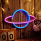 Planet LED Neon Sign | USB Powered Wall Art Signage Light