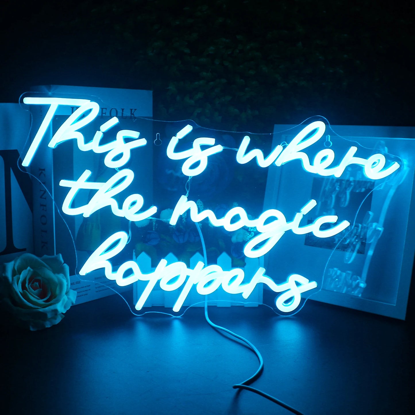 This is Where The Magic Happens Neon Sign | LED Light Sign Wall Art