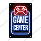 Neon Gaming Poster | Vintage Metal Tin Signs | Sleep Game Retro Metal Wall Art