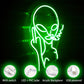 Green Alien with Joint Neon Sign | Novelty Collection