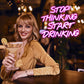 Stop Thinking Start Drinking Neon Sign | LED Lights Wall Art Signage